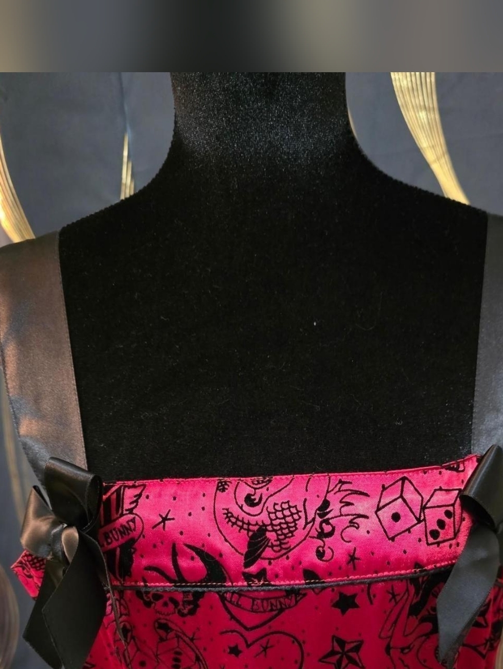 Hell Bunny Vixen Sailor Tattoo Patterned Midi Dress - Picture 3 of 8